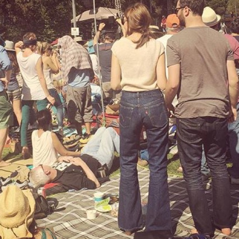 High waisted Levi’s flare jeans